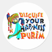 Purim Ronde Sticker (Voorkant)