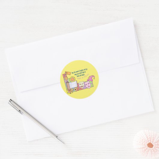 Purim Ronde Sticker (Envelop)