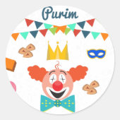 purim ronde sticker (Voorkant)