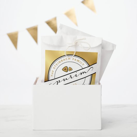 PURIM Script PurimBags met goud TOEPASSEN Bedankzakje (Feest)