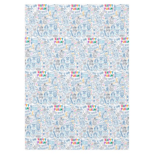 Purim Table Cloths - Drie verschillende grootten - Tafelkleed (Voorkant)