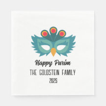 Purim uil masker maskerade kostuum Familienaam