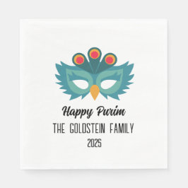 Purim uil masker maskerade kostuum Familienaam Servet