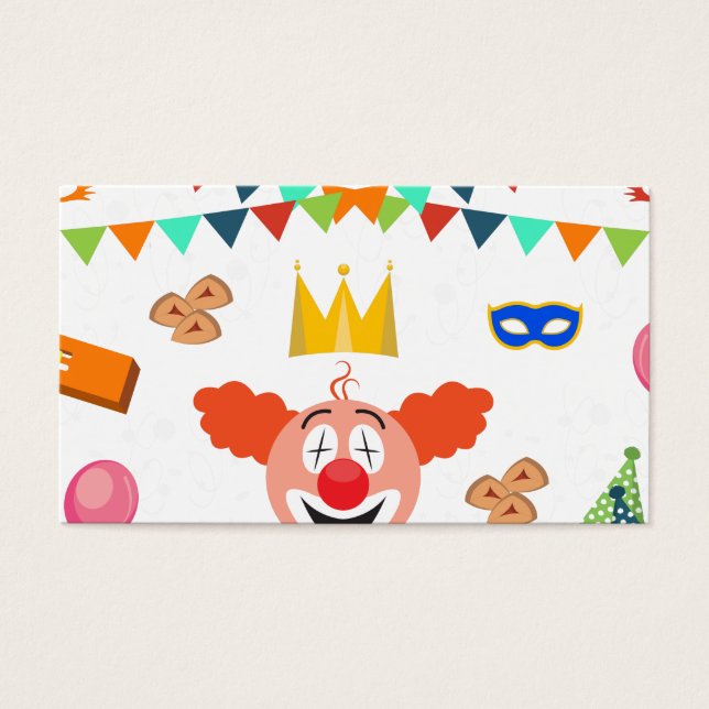 purim visitekaartje (Voorkant)