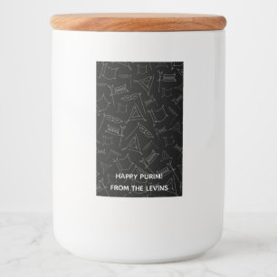 Purim Voedselcontainer Etiket