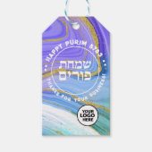 Purim Waterverf Agate Corporate Logo Gift Label Cadeaulabel (Voorkant)
