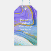 Purim Waterverf Agate Corporate Logo Gift Label Cadeaulabel (Achterkant)