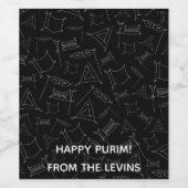 Purim Wijn Etiket (Enkel label)