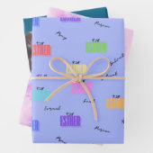 Purim Wrapping Paper Flat Sheet Set van 3 (In situ)