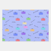 Purim Wrapping Paper Flat Sheet Set van 3 (Voorkant)