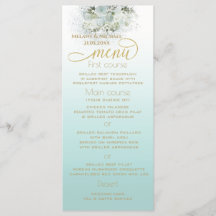 Purist blauwe ombre romantische bloemengoud callig