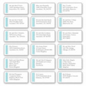 Purist Blue Line Individuele naam Adres Verzending Sticker (Voorkant)