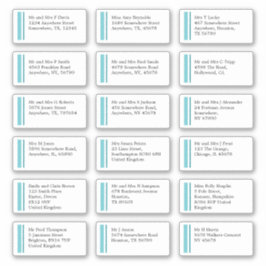 Purist Blue Line Individuele naam Adres Verzending Sticker