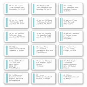 Purist Blue Line Individuele naam Adres Verzending Sticker