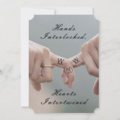 Purist Blue Save the Date Claddagh Foto Lijst (Achterkant)