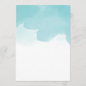 Purist Blue Waterverven Zwart Script Wedding Menu (Achterkant)