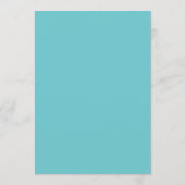 Puristisch Blauw Elegant Trouwmenu Menu (Achterkant)