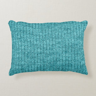 Puristische blauwe textuur accent kussen