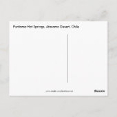 Puritama Hot Springs, Atacama woestijn, Chili Briefkaart (Achterkant)