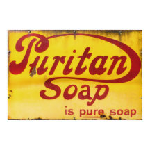 Puritan Soap, Enamel Sign.