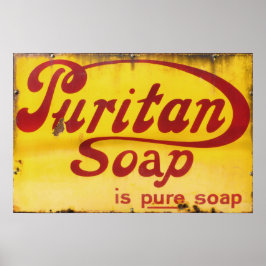 Puritan Soap,  Enamel Sign. Poster