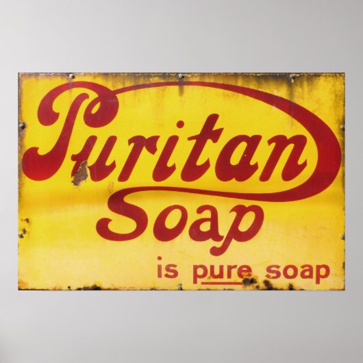 Puritan Soap, Enamel Sign. Poster (Voorkant)