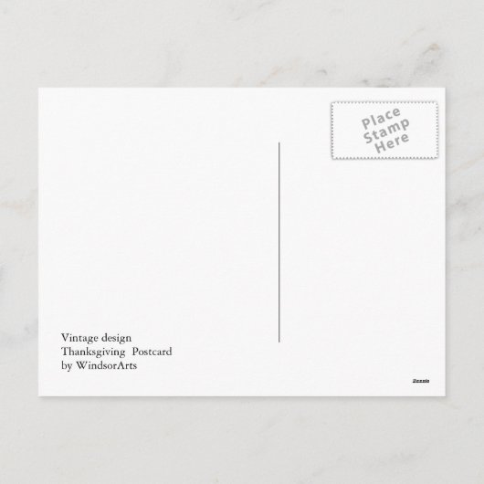 Puriteinen en pompoenen feestdagenkaart (Achterkant)