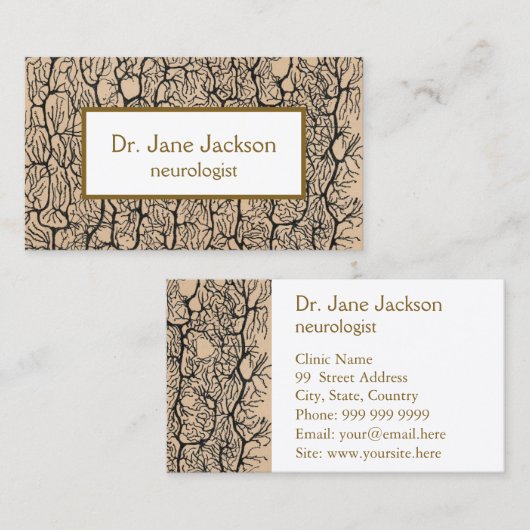 Purkinje Neuron Tekening - Neuroloog Visitekaartje