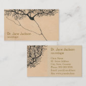 Purkinje Neuron Tekening - Sepia Neuroloog Visitekaartje (Voorkant / Achterkant)
