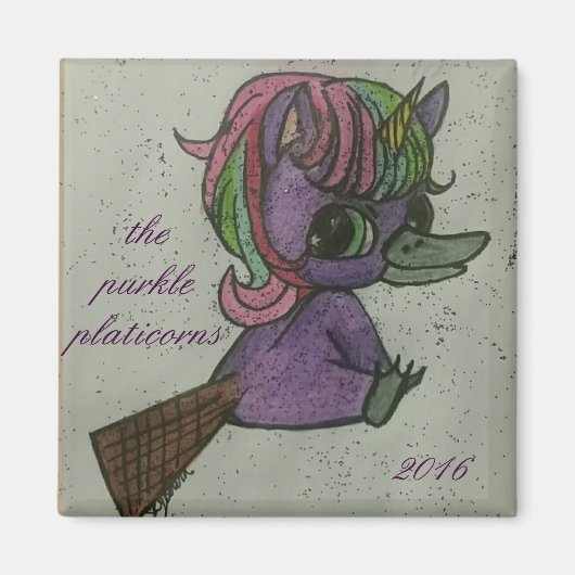 Purkle Platicorns teammagneet Magneet (Voorkant)