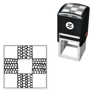 PURL BREI CONTROLEREN 1,5" Vierkant zelfinkende st Zelfinktende Stempel