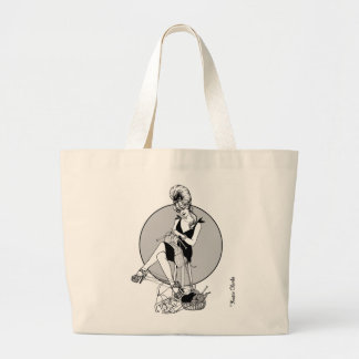 Purl Girl Knitting Grote Tote Bag