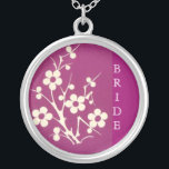 Purle Flower Bride Zilver Vergulden Ketting<br><div class="desc">Fun design voor de bruid om tijdens alle festiviteiten rond de bruiloft te draag!</div>