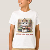 Purlock Holmes Kitten Detective T-shirt (Voorkant)
