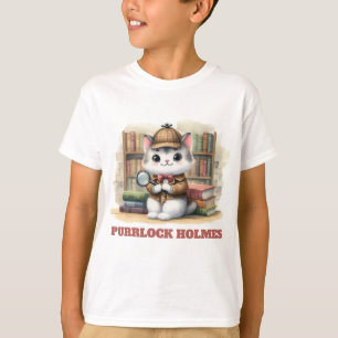Purlock Holmes Kitten Detective T-shirt