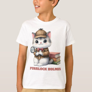Purlock Holmes Kitten Detective T-shirt