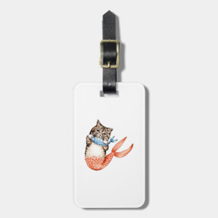 Purmaid Cat Mermaid Bagagelabel