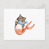Purmaid Cat Mermaid Briefkaart (Voorkant)