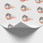 Purmaid Cat Mermaid Cadeaupapier (Hoek)