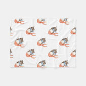 Purmaid Cat Mermaid Fleece Deken (Voorkant (Horizontaal))