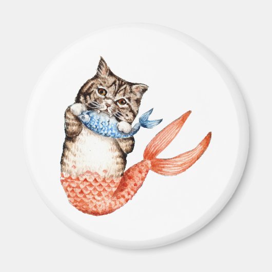 Purmaid Cat Mermaid Magneet (Voorkant)
