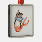 Purmaid Cat Mermaid Metalen Ornament (Rechts)