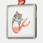 Purmaid Cat Mermaid Metalen Ornament (Links)