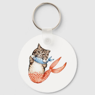 Purmaid Cat Mermaid Sleutelhanger
