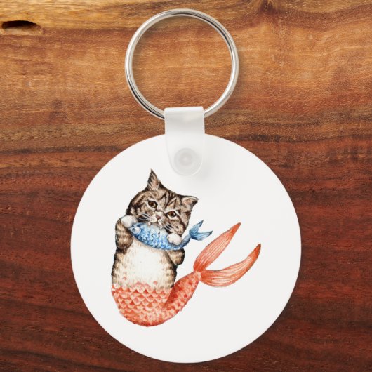 Purmaid Cat Mermaid Sleutelhanger (Voorkant)