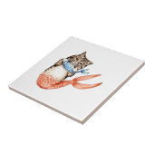 Purmaid Cat Mermaid Tegeltje (Zijkant)