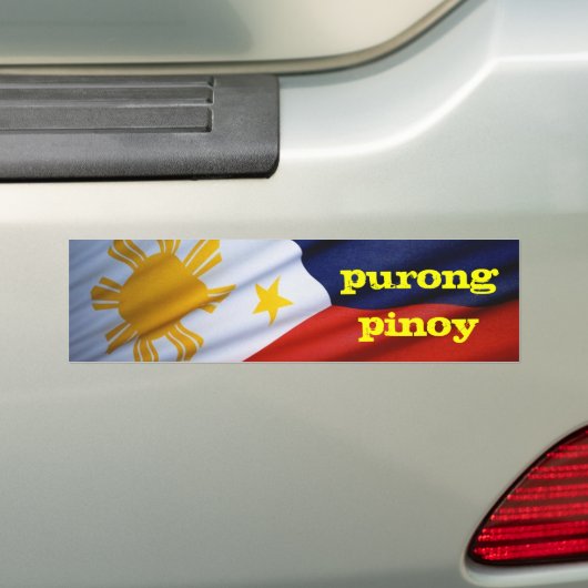 purong pinoy bumper sticker (Op auto)
