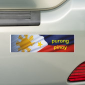 purong pinoy * * * bumpersticker (Op auto)