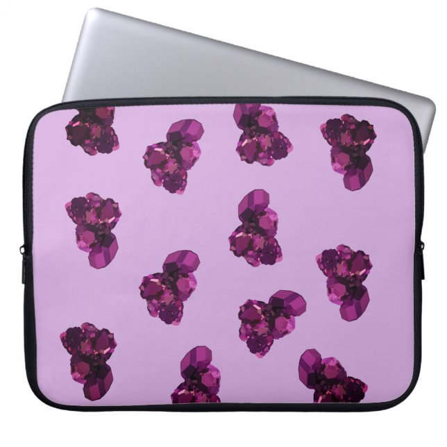 Purp; e Amethysts Neopreen Laptophoes 15" Laptop Sleeve (Voorkant)