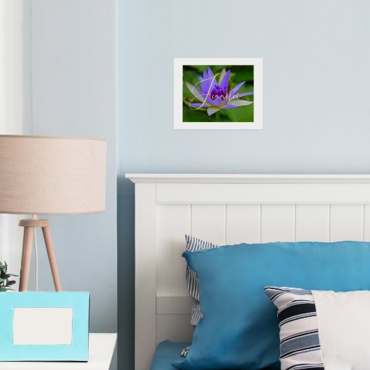 Purp Water Lily Gepersonaliseerde Folie Naam Folie Folie Afdrukken (Insitu (Slaapkamer))